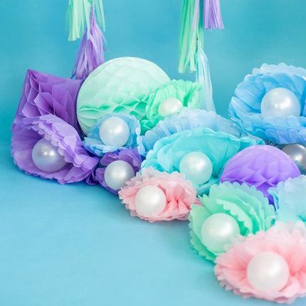 Pompon Lichtroze 25cm van Partydeco koop je bij Partywinkel