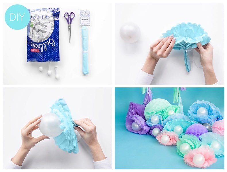 Pompon Lichtroze 25cm van Partydeco koop je bij Partywinkel