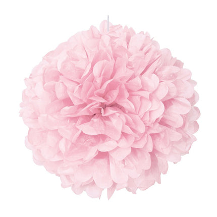 Pompon Lichtroze 40cm van Unique koop je bij Partywinkel