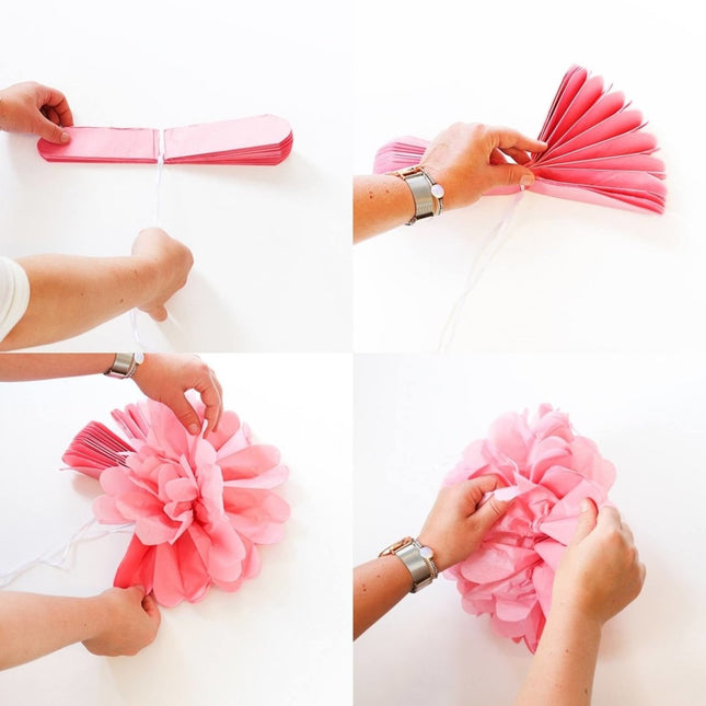 Pompon Rood 30cm van Folat koop je bij Partywinkel