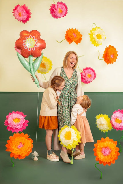Pompons Bloemen 3st van Partydeco koop je bij Partywinkel