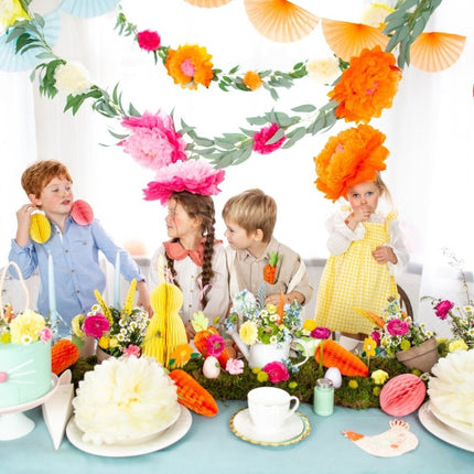 Pompons Bloemen 3st van Partydeco koop je bij Partywinkel