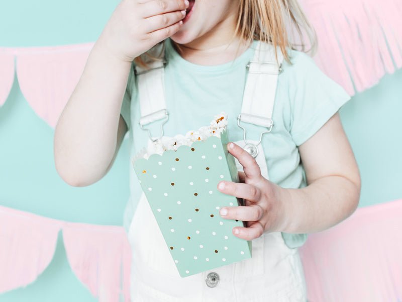 Popcorn Bakjes Mint Groen 12,5cm 6st van Partydeco koop je bij Partywinkel