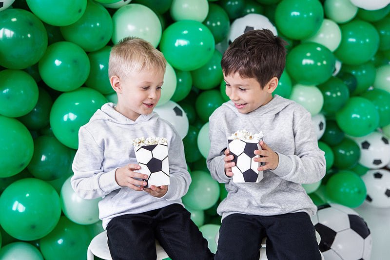 Popcorn Bakjes Voetbal 12cm 6st van Partydeco koop je bij Partywinkel