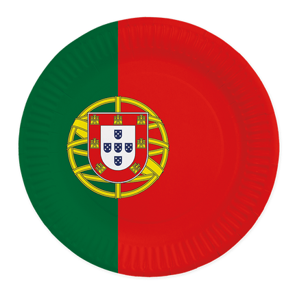 Portugal Borden 23cm 8st van WeFiesta koop je bij Partywinkel