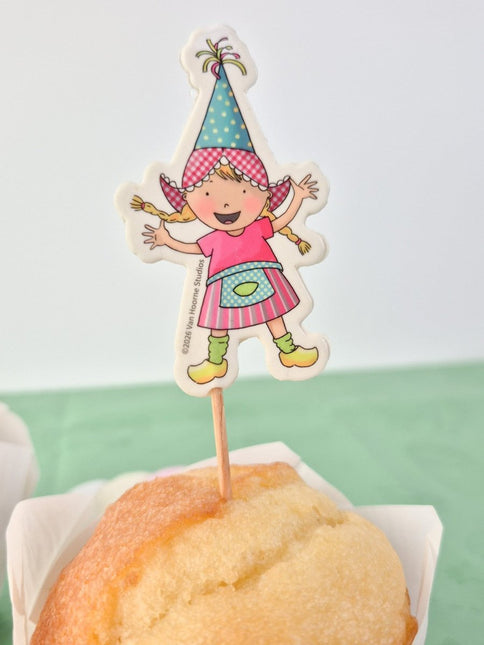 Prikkers Fien & Teun 12cm 12st van Haza Witbaard koop je bij Partywinkel