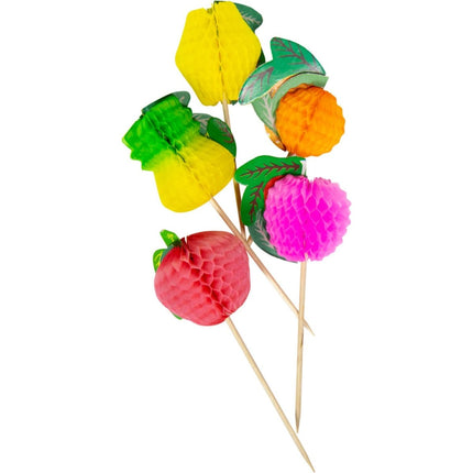 Prikkers Fruit 10cm - 10 stuks van Folat koop je bij Partywinkel