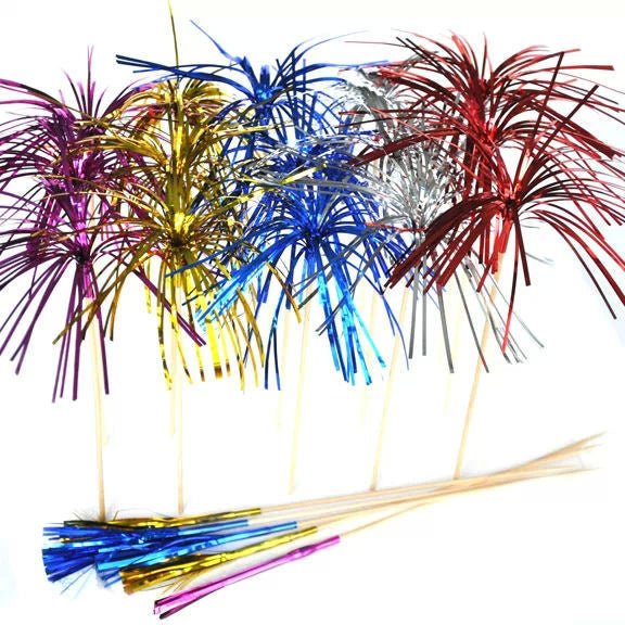 Prikkers Waaier 12cm 6st van Haza Witbaard koop je bij Partywinkel