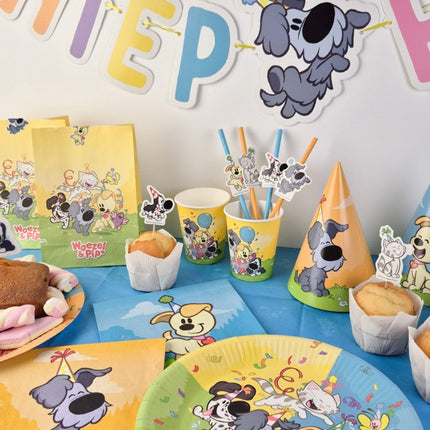 Prikkers Woezel & Pip 12cm 12st van Haza Witbaard koop je bij Partywinkel