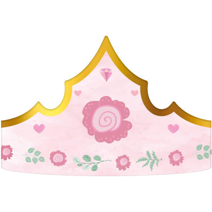 Prinses Kroon Roze 60cm 6st van Folat koop je bij Partywinkel
