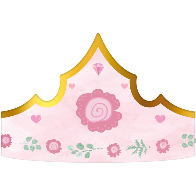 Prinses Kroon Roze 60cm 6st van Folat koop je bij Partywinkel