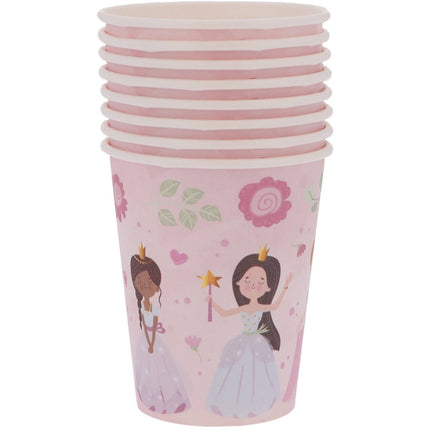 Prinsessen Beker 250ml 8st van Folat koop je bij Partywinkel