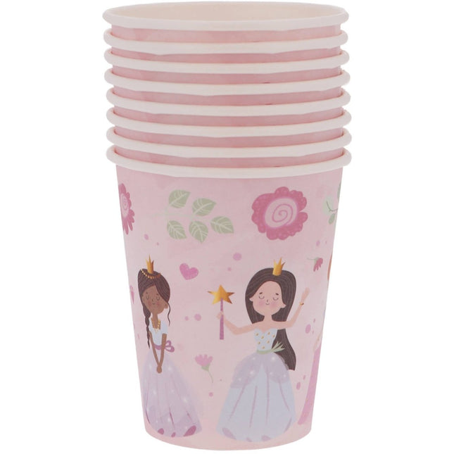 Prinsessen Beker 250ml 8st van Folat koop je bij Partywinkel