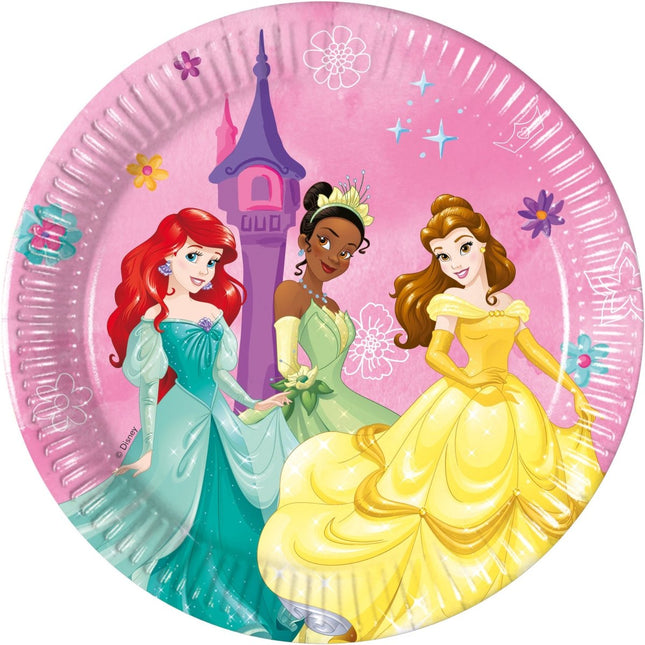 Prinsessen Borden 20cm 8st van Procos koop je bij Partywinkel