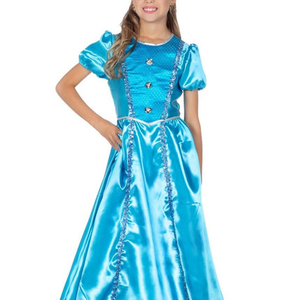 Prinsessen Jurk Blauw Meisje van Wilbers & Wilbers koop je bij Partywinkel