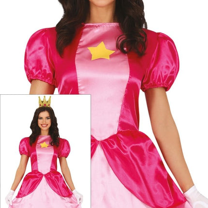 Prinsessen Jurk Dames Prinses Peach van Fiestas Guirca koop je bij Partywinkel