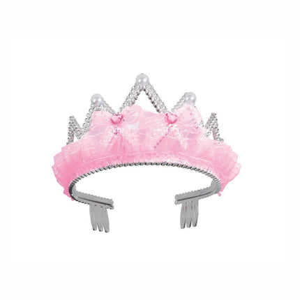 Prinsessen Kroontje Roze Strik van Unique koop je bij Partywinkel