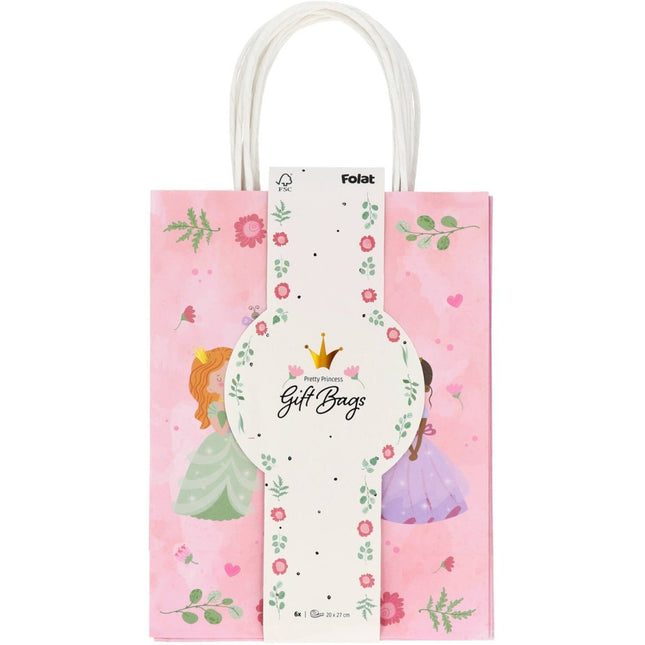 Prinsessen Uitdeeltasjes 27cm 6st van Folat koop je bij Partywinkel