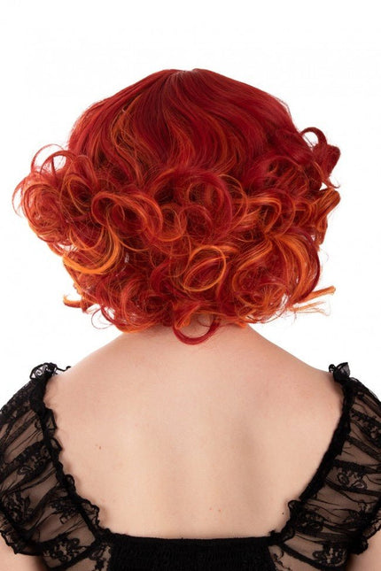 Pruik Arlene Kort Met Krullen Rood Oranje van PartyXplosion koop je bij Partywinkel