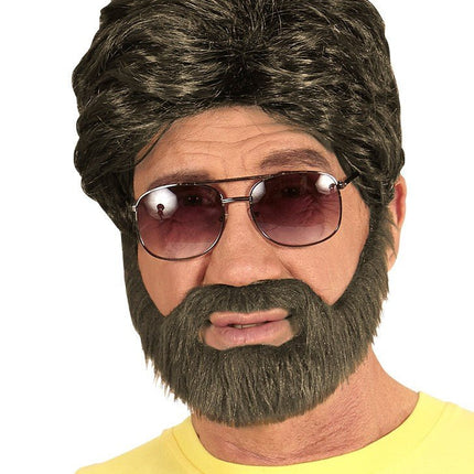 Pruik Bruin Met Baard van Widmann koop je bij Partywinkel
