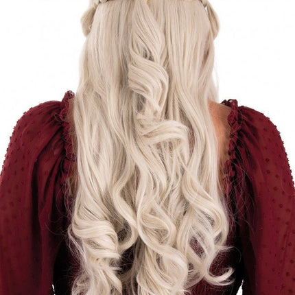 Pruik Dainerys Princess Of Dragonstone Lang Met Vlechten Blond van PartyXplosion koop je bij Partywinkel