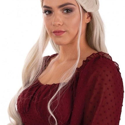 Pruik Dainerys Princess Of Dragonstone Lang Met Vlechten Blond van PartyXplosion koop je bij Partywinkel
