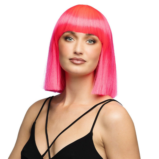 Pruik Djamilla playful pink van Boland koop je bij Partywinkel