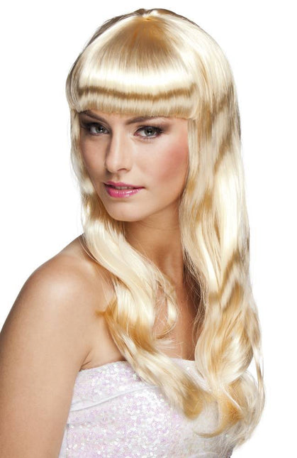 Pruik Lang Haar Blond van Boland koop je bij Partywinkel