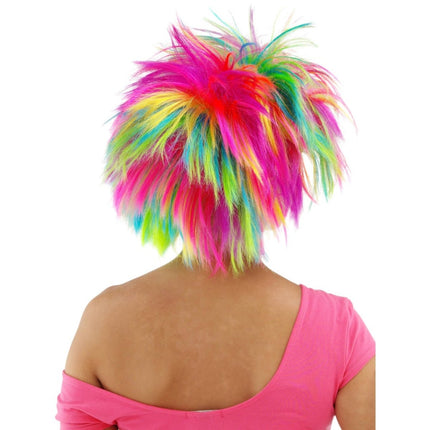 Pruik regenboog pieken van Folat koop je bij Partywinkel