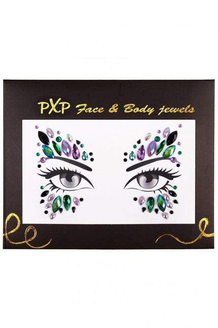 PXP Gezicht Sticker Face Jewels Peacock van PXP Professional Colours koop je bij Partywinkel