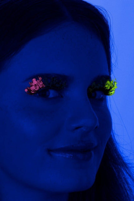PXP Nep Wimpers Glitter UV Groen/Hotpink Barranquilla van PXP Professional Colours koop je bij Partywinkel