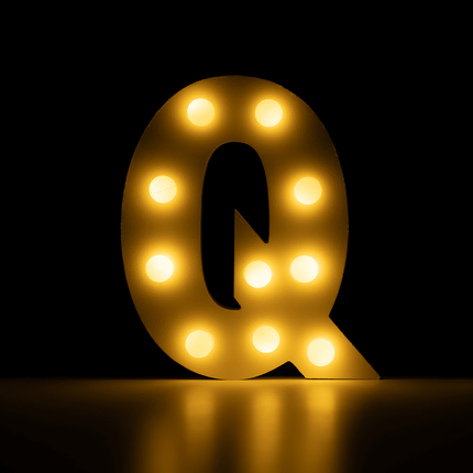 Q Licht Letter 16,5cm van Paper Dreams koop je bij Partywinkel