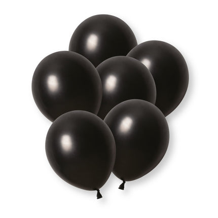 Zwarte Parelballonnen 30cm 8st