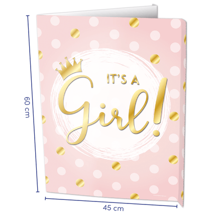 Raambord It's a Girl! 60cm van Paper Dreams koop je bij Partywinkel