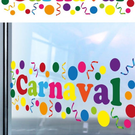 Raamsticker Carnaval 75cm van PartyXplosion koop je bij Partywinkel