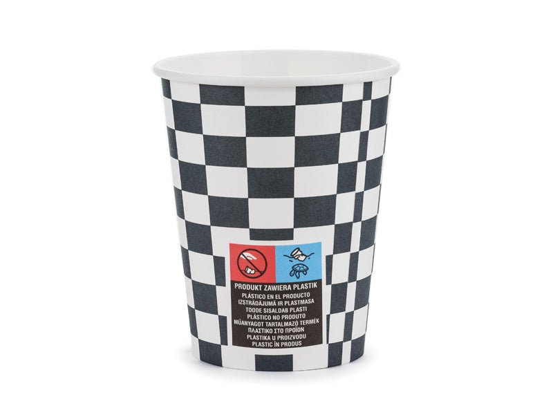 Race Bekers 220ml 6st van Partydeco koop je bij Partywinkel