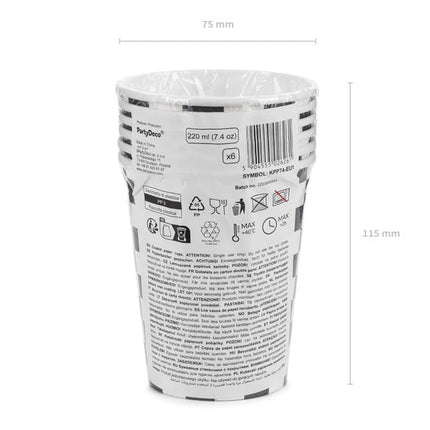 Race Bekers 220ml 6st van Partydeco koop je bij Partywinkel