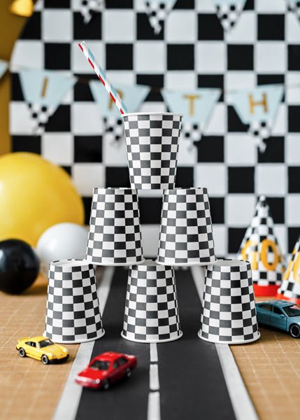 Race Bekers 220ml 6st van Partydeco koop je bij Partywinkel