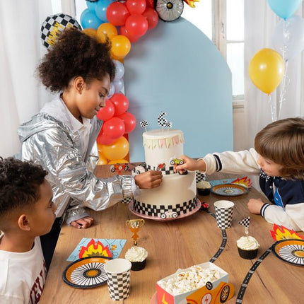 Race Cupcake Toppers 4st van Partydeco koop je bij Partywinkel