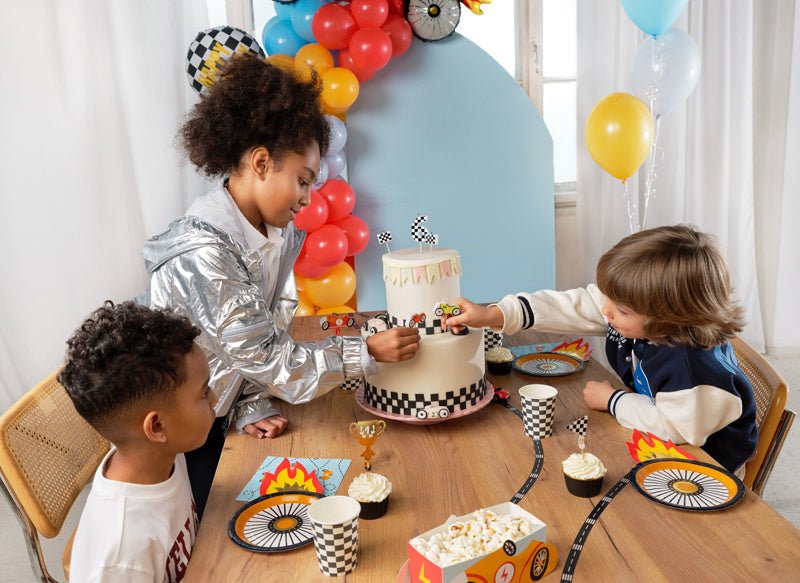 Race Cupcake Toppers 4st van Partydeco koop je bij Partywinkel