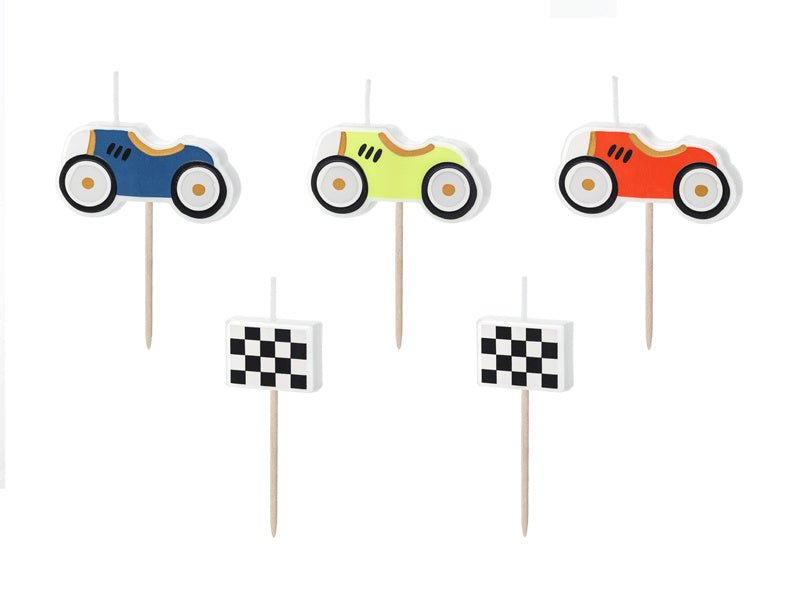 Race Kaarsen 5st van Partydeco koop je bij Partywinkel