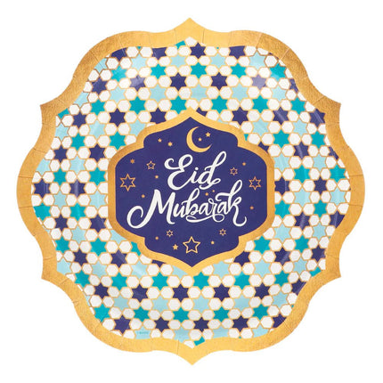 Ramadan Borden Eid Mubarak 23cm 8st van Boland koop je bij Partywinkel
