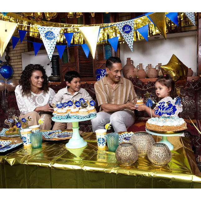 Ramadan Borden Eid Mubarak 23cm 8st van Boland koop je bij Partywinkel