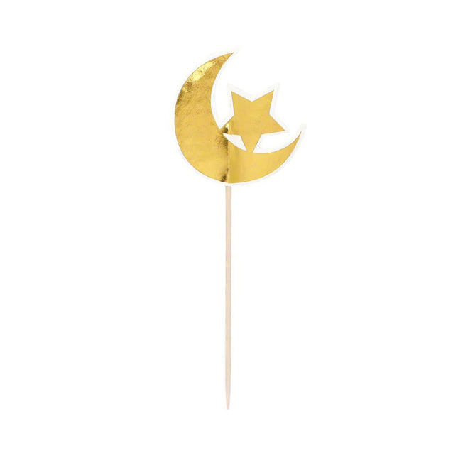 Ramadan Cocktailprikkers Eid Mubarak 12cm 12st van Boland koop je bij Partywinkel