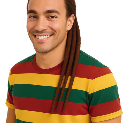Rasta Hair Extension Bruin 50cm 3st van Fiestas Guirca koop je bij Partywinkel