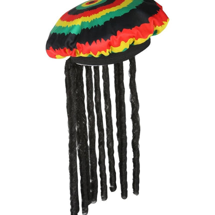 Rasta Muts Gekleurd Met Dreadlocks van Widmann koop je bij Partywinkel