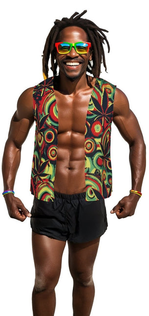 Rasta Vest Gekleurd van Fiestas Guirca koop je bij Partywinkel