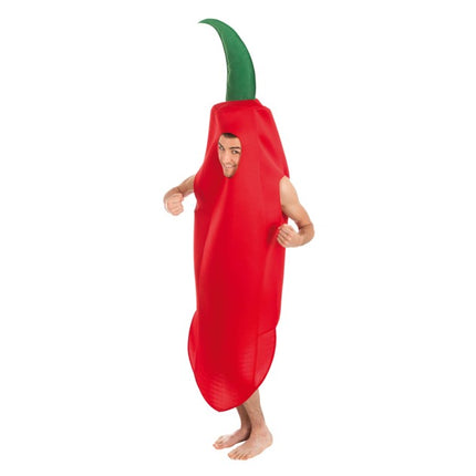 Chili Pepper Costume for Adults, One Size