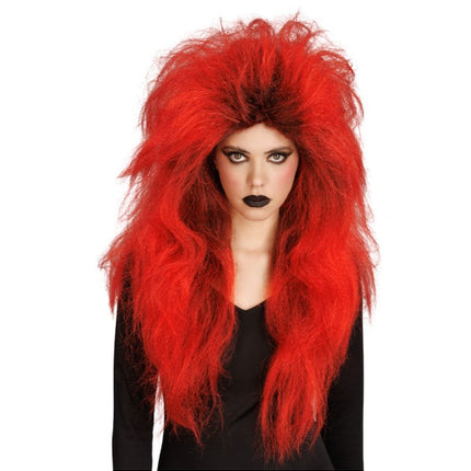 Witch's Wig, Red, 65 cm
