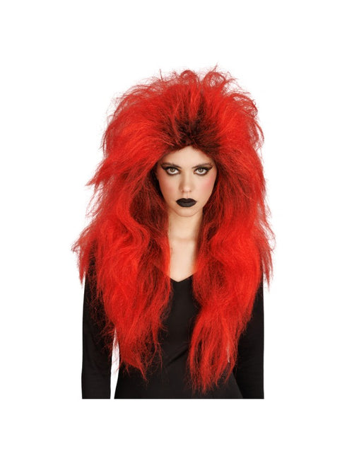 Witch's Wig, Red, 65 cm